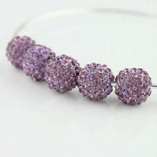 Wholesale Crystal Alloy Disco Ball Spacer bead Jewelry Findings 10mm 