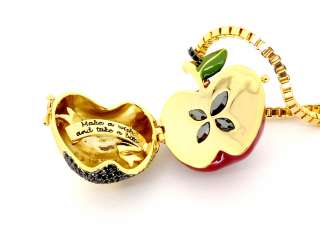 Disney Couture Snow White Poison Apple Locket Necklace  