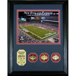 New England Patriots 3 Time Super Bowl Champs Photomint  