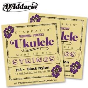  DAddario J53 Hawaiian Concert Ukulele Strings (2 Pack 