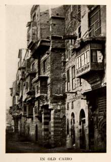 1920 Print Old Cairo Egypt Ancient Architecture Buildings Africa 