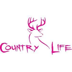    Country Life Window DecalBuck in Pink Vinyl 