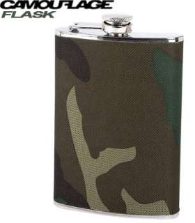 Camouflage 8 oz. Flask Camo Wrap Pocket Hip Whiskey 0024409939990 