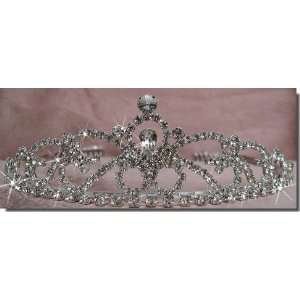  Bridal Wedding Tiara Crown With Round Center Crystal 31086 