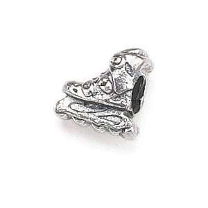   (tm) Sterling Silver Roller Blade Bead / Charm Finejewelers Jewelry