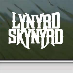  Lynyrd Skynyrd White Sticker Southern Rock Band Laptop 