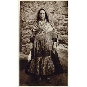  1925 Alberca Spain National Costume Folk Dress Woman 