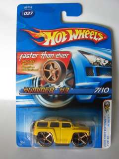 Hot Wheels 2005 First Edition Hummer H3 yellow Faster Than Ever Rims 