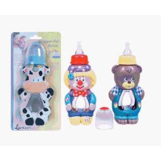 NUBY 3D Animated Baby Gripper Bottle  Choose from Clown, Bear or Caw 