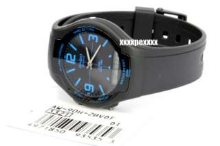Casio Watch Standard Unisex Dual Time AW 90H 2B Black  