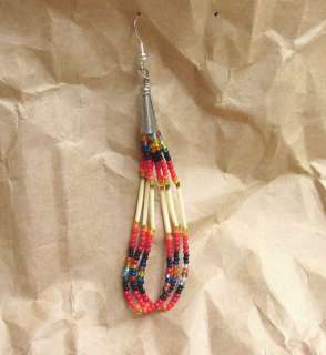   Porcupine Quill Earring Multi Color Long 925 Sterling silver  