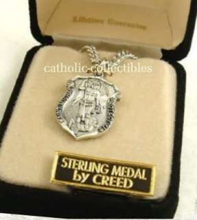 CREED St Michel LARGE Shield Medal Sterling Silver  