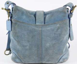   Light Blue Suede Buckle Crossbody Hobo Shoulder Bag Purse 9416  