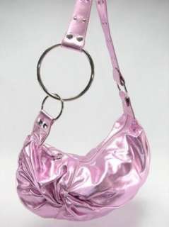 Silver Rina Rich Faux Leather Purse Handbag Tote Bag 78  