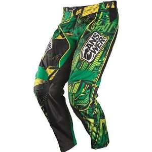  Answer Racing Ion Mens MX Motorcycle Pants   Yellow/Green 