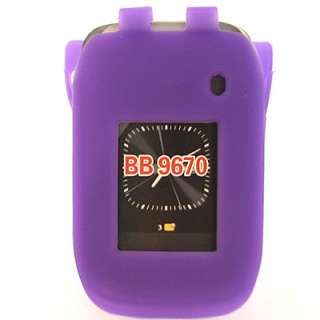New Purple Skin Silicone Case For Blackberry Style 9670  