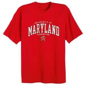  Maryland Terps 100% Cotton Short Sleeve T Shirt: Sports 