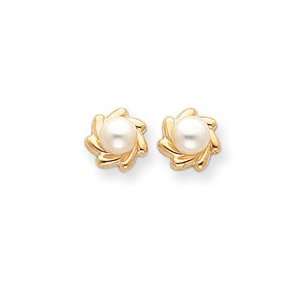  14k Cultured Pearl Earrings   SE840 Jewelry