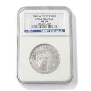   100 Platinum American Eagle MS70 NGC Early Release