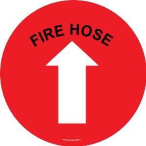 Fire Hose Floor Sign 17.5 Circle