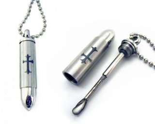 For sale are these Stainless Steel Snuff Pendants with telescopic 