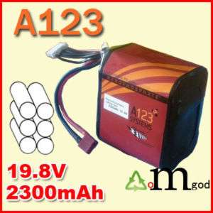 6S1P 19.8V2300mah A123 systems original Li RC battery  