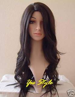   Express 60cm Extra Long Beauty Wavy Dark Brown #4 Salon Wigs Hair A18