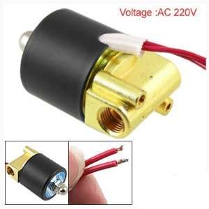  Ac 220v 2 Way 1/4 Gas Water Pneumatic Electric Solenoid 