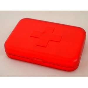  Plastic Pill Box Container Red