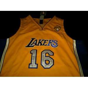    Pau Gasol Authentic Gold Los Angeles Lakers Jersey Sizes 56: Baby