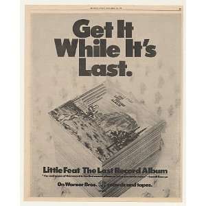   Last Record Album Warner Bros Records Print Ad (44961)