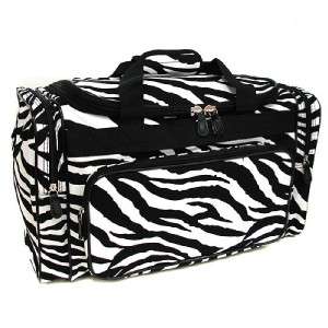 Zebra Black White Duffle Bag Travel Luggage Gym Dance  