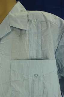   Monte Carlo Size 2XL Light Blue Cuban Wedding Button Up Shirt  