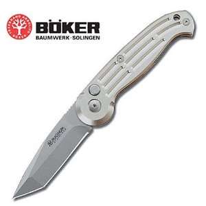 Boker Magnum Tanto Silver Pocket Knife:  Sports & Outdoors