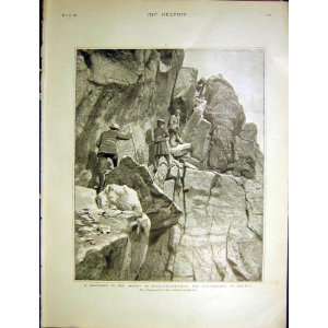  Traverse Ascent Matterhorn Norway Mountain Print 1901 