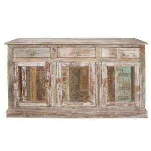    Rustic Finish Indian Rose Wood WALL ST. Side Board 
