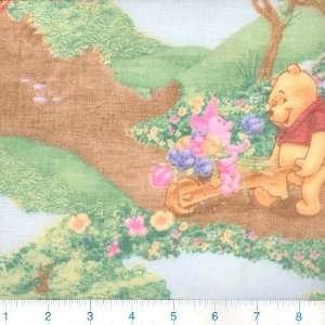  44 Wide Pooh Printed Voile Fabric By The Yard: Arts 