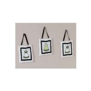   Black, White and Green Collection Wall Hangings 