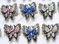 Butterfly Rings Czech rhinestone&alloy 10pcs wholesale  