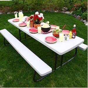  Lifetime 8 Folding Picnic Table Lightweight, Durable, and 