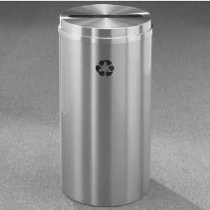 Glaro RecyclePro Satin Aluminum Cover Paper Recycling Receptacle, 16 