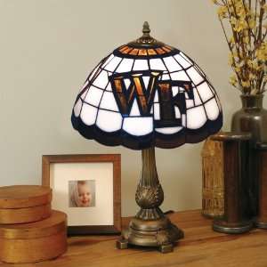 Wake Forest College Stained Glass Mission Style Lamp