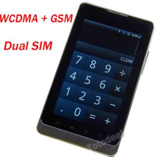 capacitive WCDMA+GSM Dual SIM Android 2.3 PDA Smart phone W/TV 