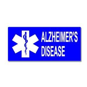 Alzheimer Disease With Star Of Life   Window Bumper Sticker