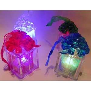 Flashing Christmas Gift Ornament   2 Pack: Home & Kitchen