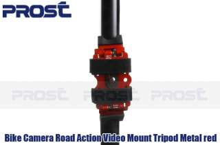 Bicycle Camera Road Action Video Mount Tripod Metal Red  