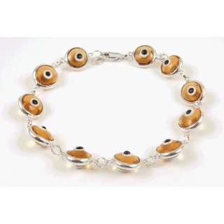    Sterling Silver Evil Eye Bracelet, Ambar by Love & Lucky: Jewelry
