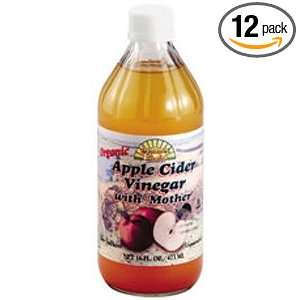  Organic Apple Cider Vinegar with Mother   16 oz   case of 