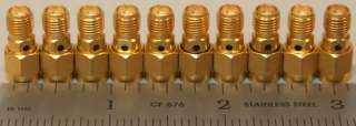10) SMA(Male) to SMA(Female) Gold Adapters  