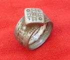 VINTAGE ANTIQUE OLD SILVER GEMSTONE RING JEWELRY  